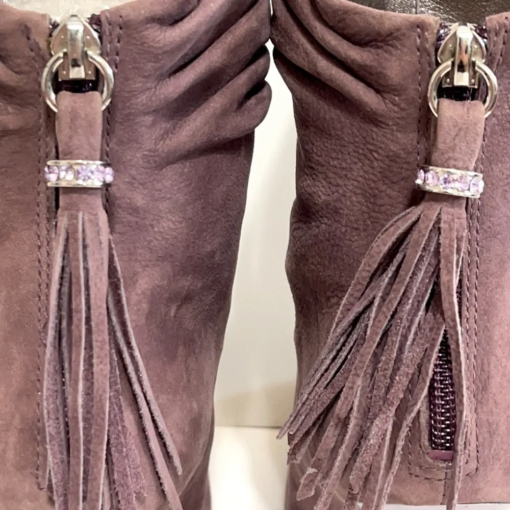 Marciano Guess Purple Suede Ankle Boots